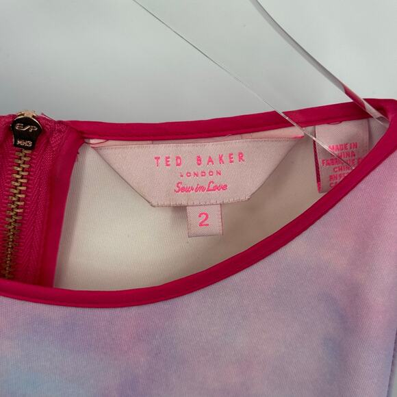 Ted Baker London Sew in Love Watercolor Racerback Skater Dress Women’s Size 6 - Picture 8 of 12
